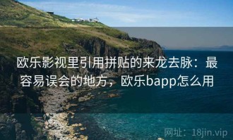 欧乐影视里引用拼贴的来龙去脉：最容易误会的地方，欧乐bapp怎么用