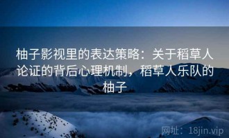 柚子影视里的表达策略：关于稻草人论证的背后心理机制，稻草人乐队的柚子