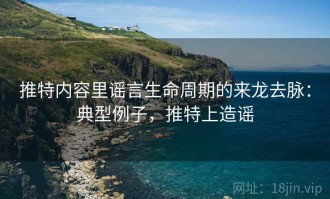 推特内容里谣言生命周期的来龙去脉：典型例子，推特上造谣