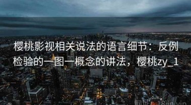 樱桃影视相关说法的语言细节：反例检验的一图一概念的讲法，樱桃zy_1