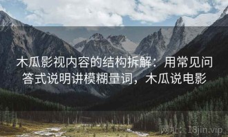 木瓜影视内容的结构拆解：用常见问答式说明讲模糊量词，木瓜说电影