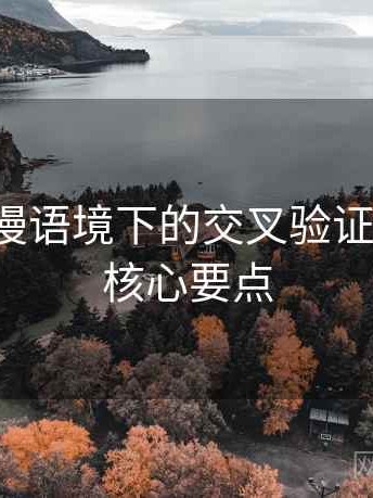 风车动漫语境下的交叉验证是什么：核心要点