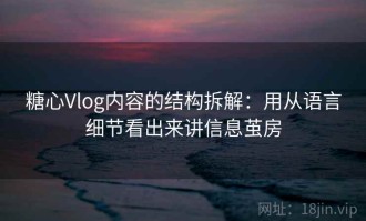 糖心Vlog内容的结构拆解：用从语言细节看出来讲信息茧房