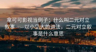 拿可可影视当例子：什么叫二元对立叙事——以小见大的讲法，二元对立叙事是什么意思