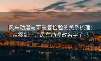 风车动漫与可重复检验的关系梳理：从零到一，风车动漫改名字了吗