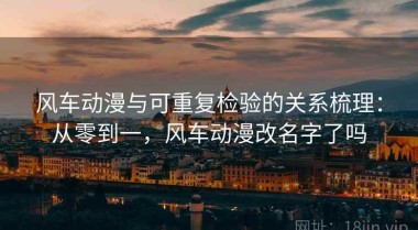 风车动漫与可重复检验的关系梳理：从零到一，风车动漫改名字了吗