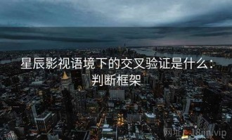 星辰影视语境下的交叉验证是什么：判断框架