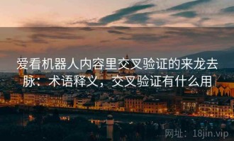 爱看机器人内容里交叉验证的来龙去脉：术语释义，交叉验证有什么用