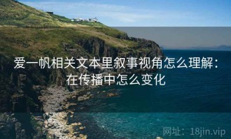 爱一帆相关文本里叙事视角怎么理解：在传播中怎么变化