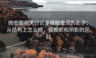 微密圈相关讨论里模糊量词的影子：从结构上怎么辨，模糊影和阴影的区别