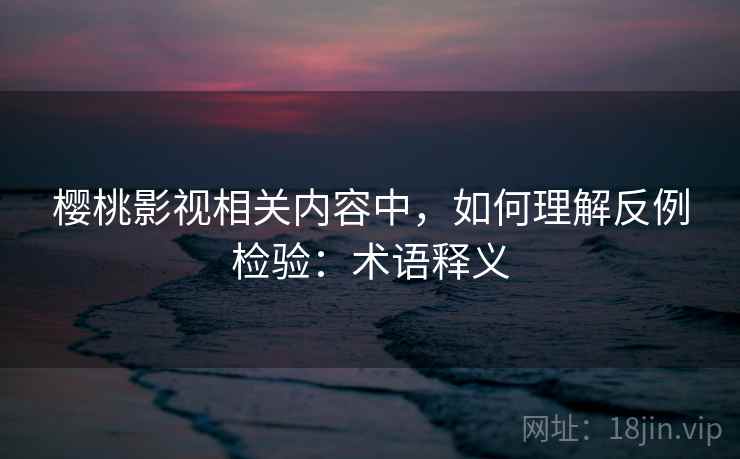 樱桃影视相关内容中，如何理解反例检验：术语释义