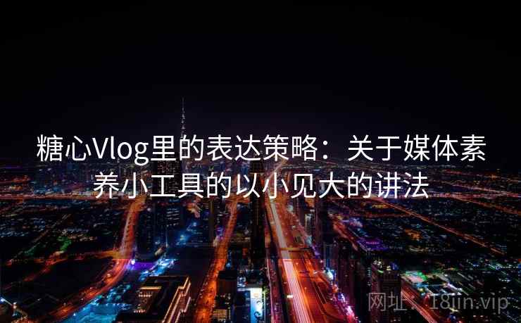 糖心Vlog里的表达策略：关于媒体素养小工具的以小见大的讲法