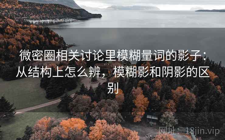 微密圈相关讨论里模糊量词的影子:从结构上怎么辨,模糊影和阴影的区别 微密圈相关讨论里模糊量词的影子:从结构上怎么辨,模糊影和阴影的区别