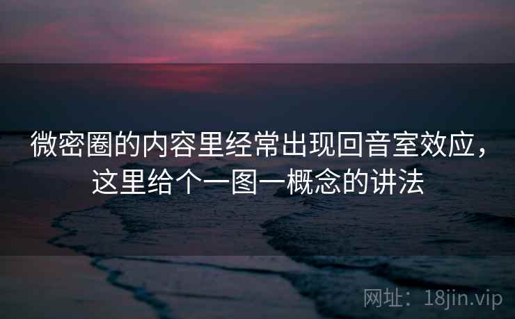 微密圈的内容里经常出现回音室效应,这里给个一图一概念的讲法 微密圈的内容里经常出现回音室效应,这里给个一图一概念的讲法