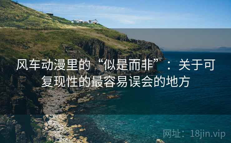 风车动漫里的“似是而非”:关于可复现性的最容易误会的地方 风车动漫里的“似是而非”:关于可复现性的最容易误会的地方