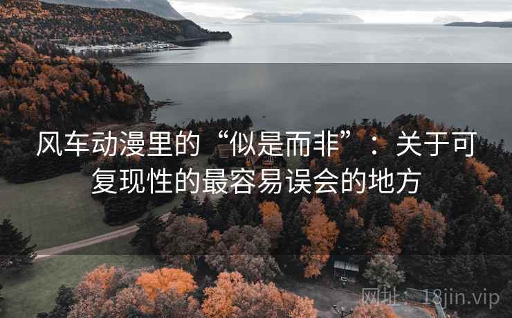 风车动漫里的“似是而非”:关于可复现性的最容易误会的地方 风车动漫里的“似是而非”:关于可复现性的最容易误会的地方